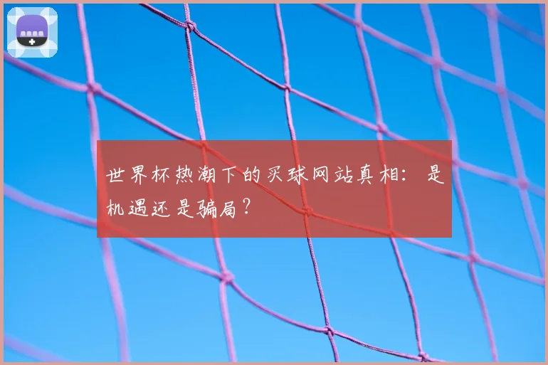 世界杯热潮下的买球网站真相:是机遇还是骗局?